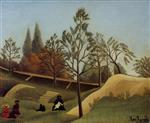 Henri Rousseau  - Bilder Gemälde - View of the Fortifications