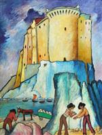 Marianne von Werefkin - Bilder Gemälde - Burg am Mittelmeer, aus Italien