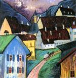 Marianne von Werefkin - Bilder Gemälde - Evening in Murnau