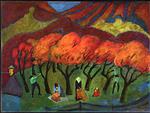 Marianne von Werefkin - Bilder Gemälde - Fruit Harvest in a Mountain Garden