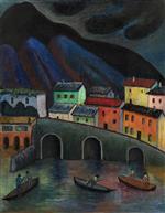 Marianne von Werefkin  - Bilder Gemälde - Nighttime Fishing in Ascona
