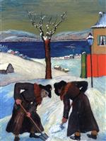 Marianne von Werefkin  - Bilder Gemälde - Schnee über Nacht