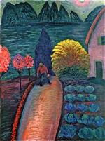 Marianne von Werefkin  - Bilder Gemälde - The Yellow Bush