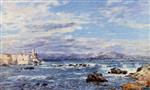 Eugene Boudin - Bilder Gemälde - A Gusty Northwest Wind at Antibes
