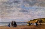 Eugene Boudin - Bilder Gemälde - A Walk on the Beach