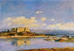 Eugene Boudin - Bilder Gemälde - Antibes, Fort Carre