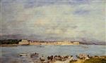 Eugene Boudin - Bilder Gemälde - Antibes, Vue pris de la salis