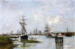 Eugene Boudin - Bilder Gemälde - Antwerp, The Port