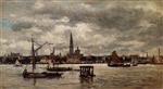 Eugene Boudin - Bilder Gemälde - Antwerp, the Scheldt