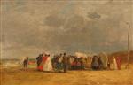 Eugene Boudin - Bilder Gemälde - At the Seaside