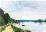 Eugene Boudin - Bilder Gemälde - Banks of the Seine, Caudebec-en-Caux