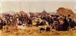 Eugene Boudin  - Bilder Gemälde - Beach at Trouville