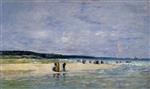 Eugene Boudin  - Bilder Gemälde - Beach near Trouville