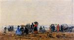 Eugene Boudin  - Bilder Gemälde - Beach Scene-4