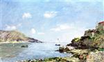 Eugene Boudin  - Bilder Gemälde - Beaulieu, the Bay of Forums, Morning Effect