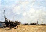 Eugene Boudin  - Bilder Gemälde - Berck, Beach Scene
