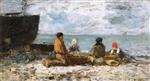 Eugene Boudin  - Bilder Gemälde - Berck, the Beach