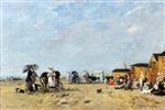 Eugene Boudin  - Bilder Gemälde - Berck, the Beach