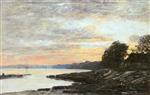 Eugene Boudin  - Bilder Gemälde - Brest Harbor, Bay of Camfrout, Kerhors Quay