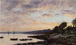 Eugene Boudin  - Bilder Gemälde - Brest, the Harbor