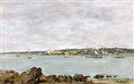 Eugene Boudin  - Bilder Gemälde - Brittany, Riverscape