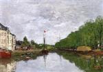 Eugene Boudin  - Bilder Gemälde - Brussels, the Canal de l'alee Verte