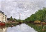 Eugene Boudin  - Bilder Gemälde - Brussels, the Canal de l'alee Verte