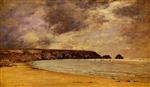 Eugene Boudin  - Bilder Gemälde - Camaret, the Bay