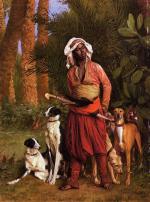 Jean Leon Gerome  - Bilder Gemälde - Der Neger (Meister der Hunde)