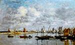 Eugene Boudin  - Bilder Gemälde - Camaret, the Port