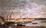Eugene Boudin  - Bilder Gemälde - Cameret, the Port