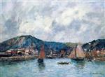 Eugene Boudin  - Bilder Gemälde - Cherbourg, the Port