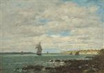 Eugene Boudin  - Bilder Gemälde - Coast of Brittany