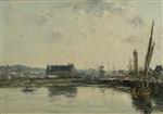 Eugene Boudin  - Bilder Gemälde - Dans le port