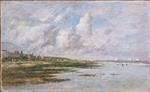 Eugene Boudin  - Bilder Gemälde - Deauville at Low Tide