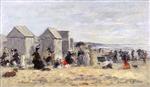 Eugene Boudin  - Bilder Gemälde - Deauville, Beach Scene
