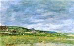 Eugene Boudin  - Bilder Gemälde - Deauville, the Dunes