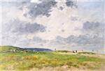 Eugene Boudin  - Bilder Gemälde - Deauville, the Dunes