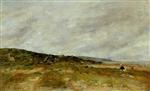 Eugene Boudin  - Bilder Gemälde - Deauville, the Dunes-2