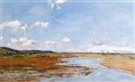 Eugene Boudin  - Bilder Gemälde - Deauville, the Shore