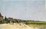 Eugene Boudin  - Bilder Gemälde - Deauville, the Terrace