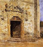 Eugene Boudin  - Bilder Gemälde - Door of the Touques Church
