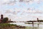 Eugene Boudin  - Bilder Gemälde - Dordrecht, la meuse
