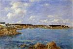 Eugene Boudin  - Bilder Gemälde - Douarnenez, the Bay, View of I'Ile Tristan