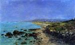 Eugene Boudin  - Bilder Gemälde - Douarnenez, the Shore and the Bay