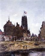 Eugene Boudin  - Bilder Gemälde - Dunkirk, Festival Day