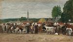 Eugene Boudin  - Bilder Gemälde - Fair in Brittany