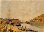 Eugene Boudin  - Bilder Gemälde - Fecamp, the New Basin