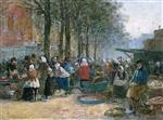 Eugene Boudin  - Bilder Gemälde - Fish Market in Rotterdam