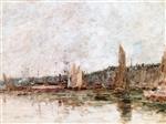 Eugene Boudin  - Bilder Gemälde - Honfleur, the Port, Morning